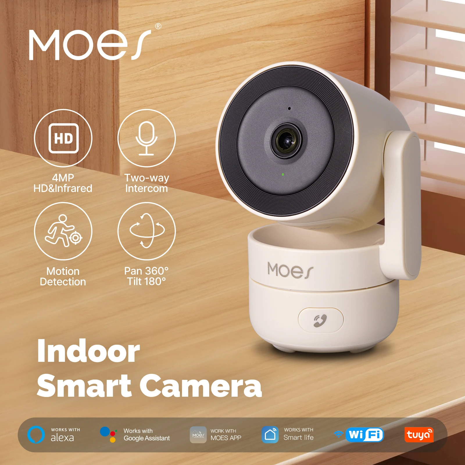 Eufy Camera E220 - MOESTuya WiFi Indoor Pan/Tilt Telecamera di